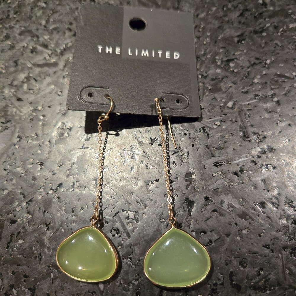 The Limited Green Stone Drop Earrings